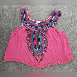 REBELLION pink tank top women's size 2X